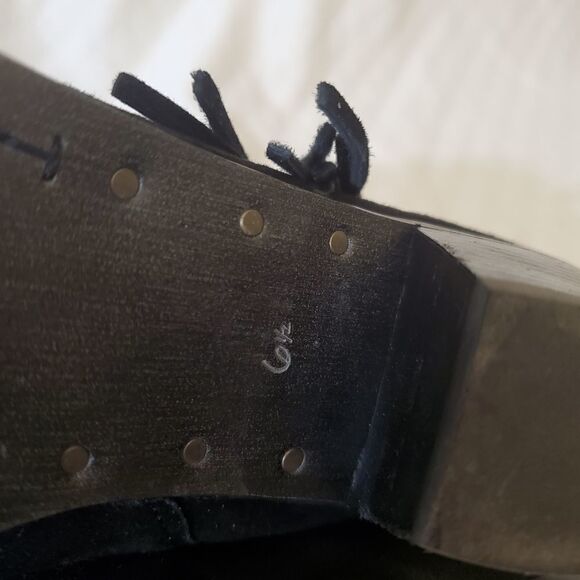 Sam Eldeman Louie Fringe Black Bootie Size 6.5 - Picture 10 of 12